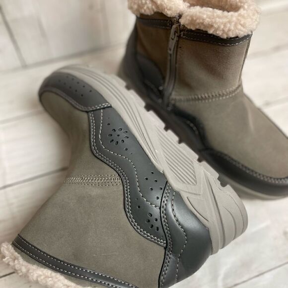 Earth Journey Verve Waterproof Suede Boots Grey  Faux Fur Lining 7.5 M - Picture 11 of 13